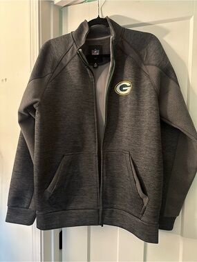 NFL Gray Green & Gold Packers Full-Zip Performance Jacket